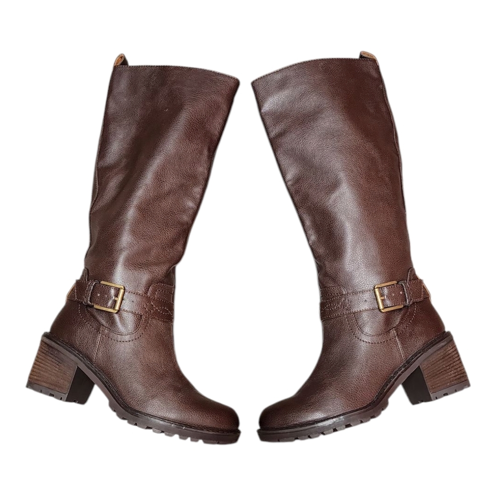 Zodiac Dark Brown Leather Heeled Boots